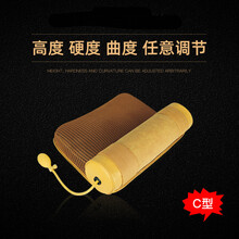 2021新品三度塑形枕 三度塑形枕艾绒荞麦壳枕热敷按摩牵拉圆枕气动调压颈椎睡枕 手动C型(气囊调节)