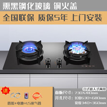 好太太燃气灶双灶家用煤气灶天然气液化气不锈钢台嵌入式猛火炉灶OL *熏黑玻璃面板【左4.8右7.2】 送入包装 天然气