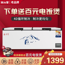 【铜管制冷】海力雪  冰柜商用大容量 卧式冰柜 卧式冰箱 展示柜 冷藏柜 商用冰柜 冰柜家用 冷柜 528单温铜管（电脑温控）
