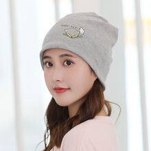月子帽夏季薄款透气纯棉产妇产后用品坐月子头巾女春秋冬孕妇帽子 灰狐狸多功能【多功能】