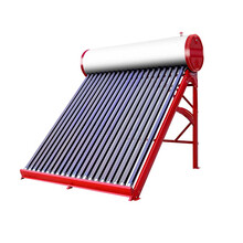 新型太阳能热水器 家用全自动农村洗澡光电加热两用一体式不锈钢标努 20/管彩钢+4支+配件包