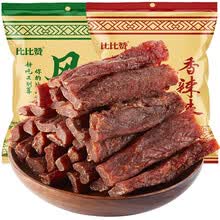 比比赞风干肉脯手撕猪肉干熟食特产即食香辣零食小吃网红休闲食品 【原味】50g*5+【香辣味】50g*5