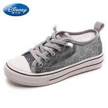 ℘Disney /迪士尼 女童板鞋网面2021夏季新款帆布鞋儿童鞋软底透气男童春款休闲鞋子 灰色(网纱透气) 内长16.5cm 27码