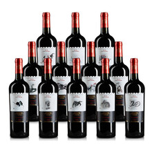 超市	法国进口十二生肖红酒 美狄丝干红葡萄酒 750ml*12整箱装