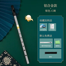 哨笛 初学者入门金属哨笛 6孔C调D调高音金属直笛竖笛 DBAO哨笛|磨砂银|C调|铝合金管