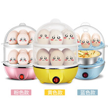 已梦煮蛋器蒸蛋器双层家用迷你鸡蛋羹神器蒸鸡蛋器蒸蛋机炖蛋器蒸蛋锅防干烧便携式 随机色-普通蒸蛋器