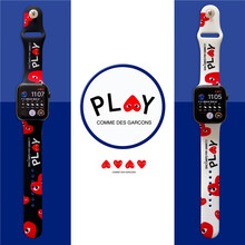 壳韵 iwatch表带ins创意苹果手表SE表带Apple watch1/2/3/4/5/6代硅胶男 苹果apple watch表带play白色 42-44mm苹果1/2/3/4/5/6/se通用