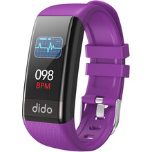 dido测血压心率血氧智能手环心电图心脏监测仪老人健康手表高精准度多功能男运动防水适用于小米华为op 标配版熏衣紫（血压心电心率监测）送表带