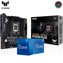 华硕B560主板 搭配英特尔11代11400F/11600/11700酷睿盒装CPU 台式机板U套装 【重炮手】TUF B560M-PLUS i5 11600KF 6核12线 无核显 中文原盒