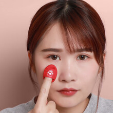 OTW化妆海绵粉扑气垫bb霜圆形干湿两用化妆粉扑混色美妆工具带盒子 手指粉扑6个带盒