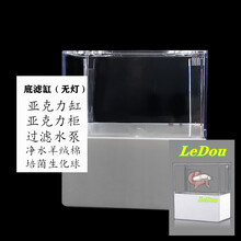 迷你微型底过滤自循环观赏鱼缸斗鱼灯科鱼水母小丑鱼水草缸 白底滤缸(无灯带过滤)