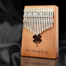 手拨琴便携式拇指琴17音手指琴kalinba成人初学者入门乐器琴 17音桃花芯幸运草