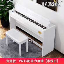 IPUSEN电子钢琴88重锤键智能幼师专用家用儿童初学者 普通款-PN15配重力度键-木纹白