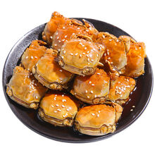 香辣蟹 罐装熟食小螃蟹 即食全母蟹一元蟹大闸蟹钳切蟹麻辣海鲜零食 310克公母2罐(香辣)