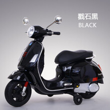 生日礼物儿童电动摩托车可坐人男孩宝宝幼儿小孩三轮车充电玩具电瓶童车抖音网红同款 大号烤漆黑/所有功能/大电瓶