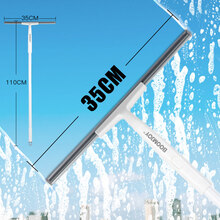 家恒宝 玻璃雨刮器家用擦玻璃神器擦窗户家用清洗玻璃刷刮水器双面擦高楼清洁工具伸缩杆 新款刮水器(刮头长35CM,总长110CM)