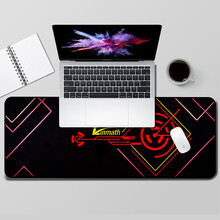 玲魅Linmath 鼠标垫大号电竞鼠标垫桌垫包边防滑脑键盘垫办公游戏鼠标垫锁边大号桌垫800*300MM神秘契约M1