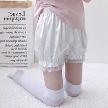 jk打底裤防走光南瓜宽松日系新款学生休闲热裤内搭安全裤 白色花边款 L码（105-125斤）