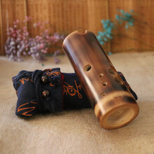 竹埙低音10孔乐器演奏成人入门初学者十孔自学古风刻字 升F调竹埙+电子教材+指导