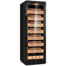 茄龙（CIGARLOONG）CL-268CT1恒温恒湿不锈钢雪茄柜智能红酒柜雪茄红酒两用柜 雪松木裸养款黑钛金