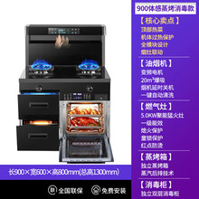 智能集成灶家用体感蒸烤箱臭氧消毒柜洗碗机一体灶官方 标努 900独立消毒柜+蒸烤箱 【新品上市】 天然气  左右排烟