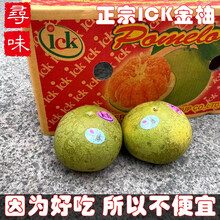 泰国金柚大果进口红心蜜柚泰柚新鲜柚子青柚水果礼盒 4颗装 单果约850g