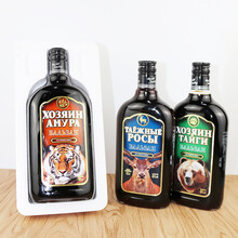 俄罗斯进口虎头酒 阿穆尔虎头熊酒鹿酒草配制滋酒伏特加洋酒 泰加王者 熊500ML 1瓶 500ml