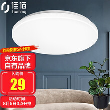 佳佰【自有品牌】 卧室灯LED客厅吸顶灯具阳台灯饰 24W 适用10-15平米 简约纯白2021新款