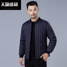 【男士贴身的小棉袄】棉服内胆秋冬贴身衣内穿短款修身保暖打底穿棉衣大码轻薄 黑藏青色 L