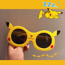 可爱太阳镜时尚潮女潮男遮阳镜可爱卡通个性眼镜玩具防紫外线墨镜 皮卡丘【黄色】
