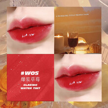 【俩支49】小熊唇釉氛围感纯欲口红皮可小熊布丁琉光镜面口红不掉色不沾杯润泽保湿滋润素颜显白学生平价 #03 爆浆草莓