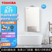 东芝(TOSHIBA)燃气热水器家用天然气 水量伺服器 日本原装进口CPU 无氧铜水箱 静音防冻 JSQ30-TS3 16升