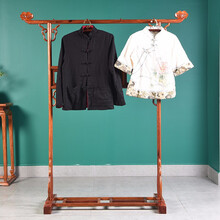世书祥云衣架实木衣帽落地架中式古典卧室挂衣架