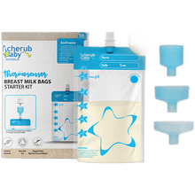 趣乐贝比（CherubBaby）母乳储存袋保鲜存奶袋可冷藏加热安全环保材质循环使用 母乳袋（有适配器款）250ml*50片