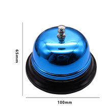 曲漾 会议桌按铃传菜钟厨房叫人铃吧台服务铃铛游戏比赛抢答提醒器 蓝色按铃100MM