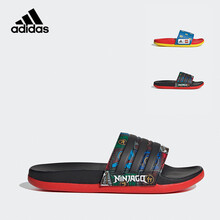 adidas阿迪达斯2021春夏季LEGO乐高联名男小童运动休闲软底儿童拖鞋FY8835黑/红30.5码/180mm/12k