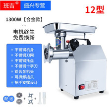 班吉绞肉机商用电动不锈钢大功率全自动灌肠搅碎绞肉机绞肉机电动不锈钢多功能绞馅绞蒜打肉灌肠机家用搅肉机 12型合金款单绞肉机（1300W）