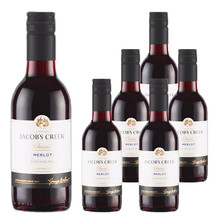 国际	【侠风国际】杰卡斯经典梅洛系列（Jacob’s Creek）澳大利亚原瓶进口葡萄酒红酒 小瓶迷你 187ml*6瓶整箱装