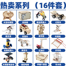 【老师推荐】科学实验套装儿童小学生科技小制作创意diy物理科学小实验电路玩具益智手工发明制作材料 手工热卖系列16件套
