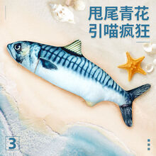 电动鱼玩具耐咬自动逗猫棒解闷神器网红仿真猫咪自嗨用品猫猫会动 鲑鱼(充电款)30cm