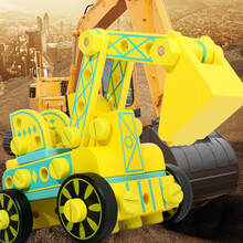 儿童扭拧螺丝组装积木玩具拆卸拼装大颗粒木制维修工具箱套装 百变螺母挖掘机