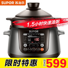 苏泊尔（SUPOR）电炖锅 电炖盅 煲汤锅 耐高温中华炽陶内胆 炖汤养生煮粥锅 5l容量