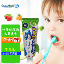 莎卡婴儿牙膏不含氟2-3-5岁儿童无氟牙膏5岁以上换牙期含氟韩国进口 2-5岁苹果味（不含氟）