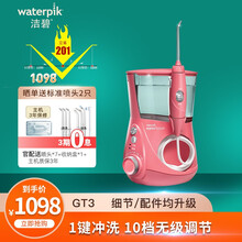 洁碧（Waterpik）冲牙器水牙线洗牙器洁牙机家用台式水瓶座系列 WP-674EC糖果粉