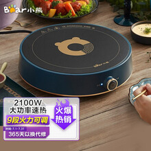 小熊（Bear）电磁炉 9段火力  无极旋钮调温 大功率爆炒 防水面板 家用电磁灶电火锅炉 九段火力+旋钮控温+精致复古