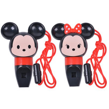 迪士尼米奇米妮口哨宝宝趣味卡通可爱造型挂绳哨子儿童幼儿园老师互动玩具 米奇米妮套装