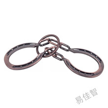 魔金锌合金解锁解环学生成人高智商烧脑玩具笼中取刺 魔戒 针 复古马蹄