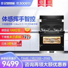 亿田(entive）集成灶 J05Z集成灶蒸箱集成一体侧吸式抽油烟机灶具电蒸箱套装 天然气