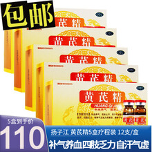 扬子江 黄芪精口服液体10ml*12支 补血养气 四肢乏力表虚自汗气虚血亏 5盒装【30天用量】