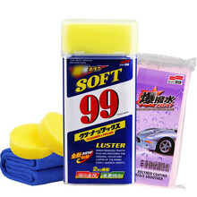 SOFT99 光辉水蜡汽车光亮洗车蜡水 上光保护去污水蜡 洗车泥+去污水蜡套装